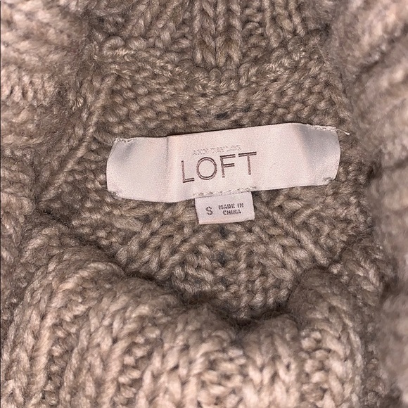 LOFT Cable Turtleneck Short Sleeve Sweater - Picture 2 of 5